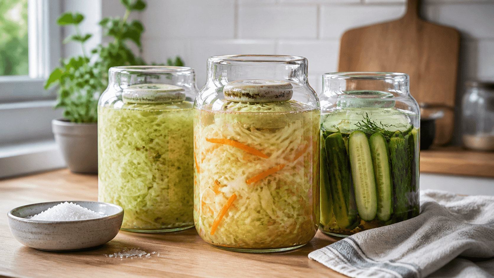 Fermentering af grøntsager hjemme.