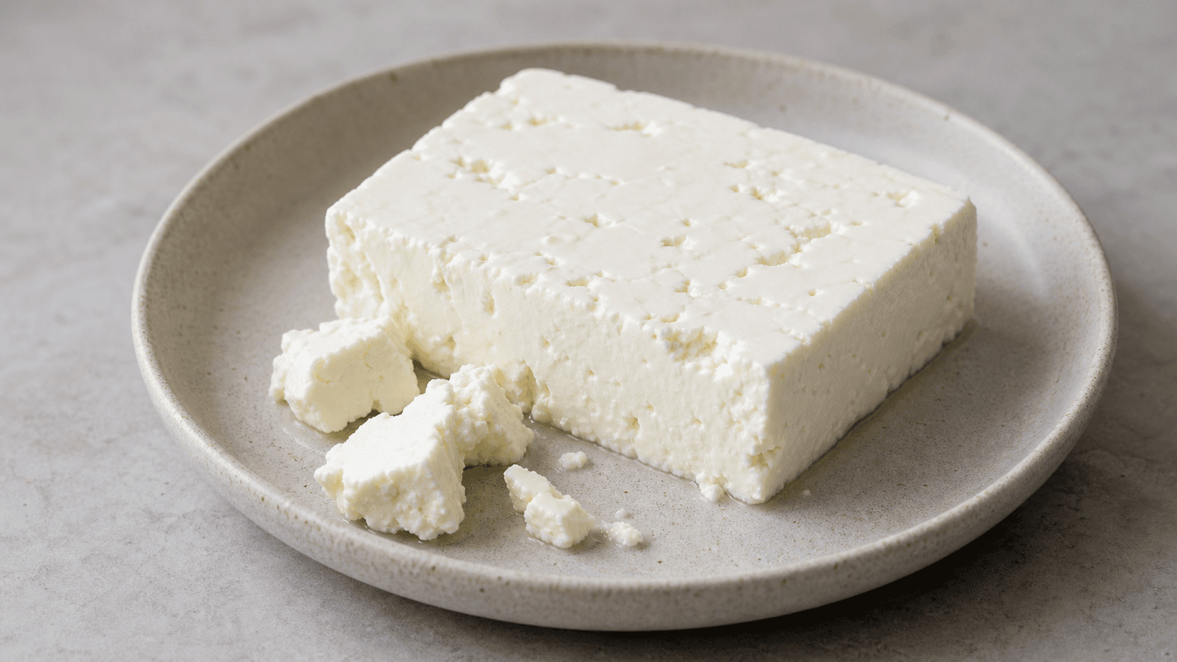 Feta i blok uden emballage.