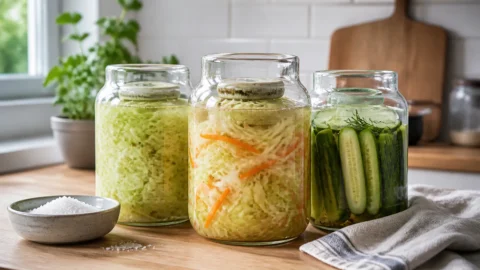 Fermentering af grøntsager hjemme.