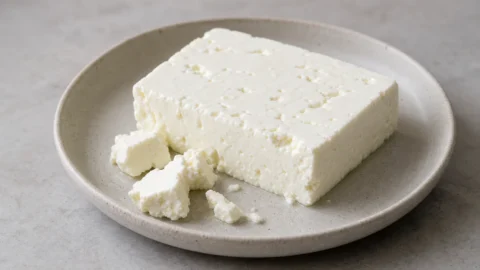 Feta i blok uden emballage.