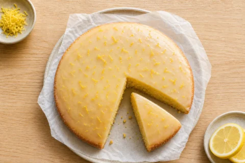 Citronmåne med citronglasur og saftig krumme.